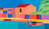 Trevor Coleman, Buildings and Boat, Naxos
