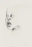 Nelson Makamo, Boy's Face, pencil on paper