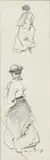 Adriaan Boshoff, Studies of Women in Long Dresses I, pencil on paper