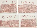 Anna Alcock, A Walthamstow Wetlands Story, four, screenprint