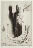Deborah Bell, Embarkation, drypoint etching on paper