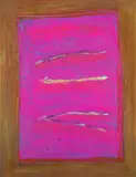 Jill Trappler, Purple Window, mixed media on paper laid down on board