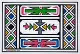 Esther Mahlangu, Untitled (2014), screenprint on Somerset Velvet 330gsm paper with varnish
