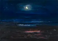 Hermann Niebuhr, Because the Night, oil on paper