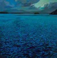 Robert Brooks, Towards Iona, oil on board