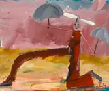 Beezy Bailey, Umbrella Propella, oil on canvas