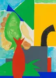 Mimmo Paladino, Still Life, screenprint on paper laid down on a hand-made paper backing sheet