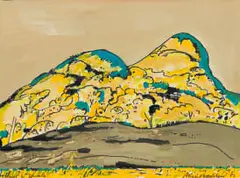 Brian Bradshaw, Baboon Place, gouache on paper