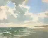 Errol Boyley, Seascape, oil on board