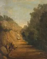 Frederick Timpson I'Ons, Xhosa Men by a Roadside, oil on canvas laid down on panel