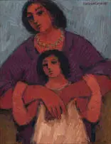 Eleanor Esmonde-White, Mother and Child, oil on canvas