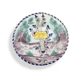 Champagne for my Real Friends by Hylton Nel, painted and glazed ceramic dish, sold Jul 2023