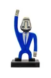 Norman Catherine, Upside Down Head, painted wood