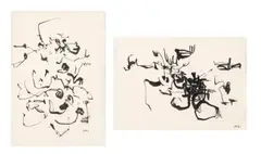 Walter Battiss, Abstract Composition, two, ink on paper