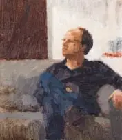 Ian Grose, leonard, tuesday, oil on unstretched linen