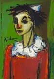 Harlequin I by Carl Büchner, oil on board, sold Jul 2023