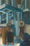 Faith Loy Plaut, Construction Workers, oil on board