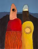 Colbert Mashile, Baeng (Uisitavas), oil on canvas laid down on board