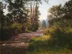Paddy Starling, Forest Stream, oil on canvas