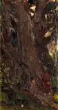 Two Figures Beneath a Tree by Adriaan Boshoff, oil on canvas laid down on board, offered Jul 2023