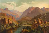 River in a Rocky Landscape by Tinus de Jongh, oil on canvas, offered Jul 2023