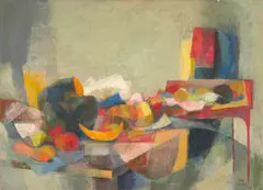 Jane Tully Heath, Still Life with Fruit, oil on board