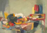 Jane Tully Heath, Still Life with Fruit, oil on board