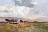 Ashburton Dairy Farm by Errol Boyley, oil on board, sold Jul 2023