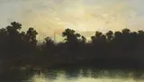 Thomas Louden Drummond, The End of the Day, oil on canvas