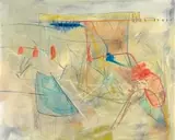 Fred Schimmel, Departure, mixed media on board