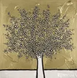Gold Tree by Richard Scott, acrylic on canvas, sold Jul 2023
