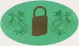 Jeremy Wafer, Green Oval with Padlock Form and Flowers