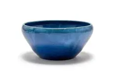 Blue Bowl by Linn Ware, glazed earthenware, sold Aug 2023