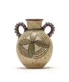 Euriel Damann, Double Handled Vase, reduction stoneware