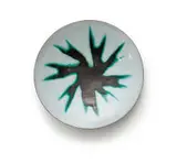Dykor Ceramics Studio, Green Starburst Platter, glazed ceramic