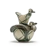 Elizabeth Mbatha, Ceramic Birds II, glazed stoneware with incised decoration