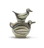 Elizabeth Mbatha, Ceramic Birds III, glazed stoneware with incised decoration