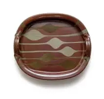 Platter by Digby Hoets, glazed stoneware, offered Aug 2023