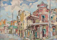 Gregoire Boonzaier, Huis met Veranda, D. Ses No. 4, oil on canvas