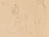 Pablo Picasso, Deux Femmes, etching on paper