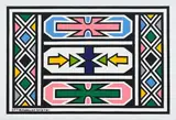 Esther Mahlangu, Untitled (Ndebele Pattern with Arrows)