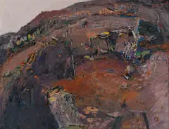 Nico Roos, The Dry Mountain, acrylic on card