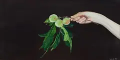 Arabella Caccia, A Gift from a Garden: Immortality, oil on board