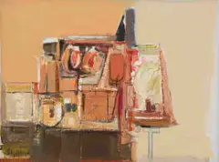 Sidney Goldblatt, Yom Kippur II, acrylic and oil on canvas