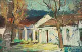 Errol Boyley, Cape Homestead, oil on canvas laid down on board