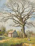 The Old Oak Tree by Gregoire Boonzaier, oil on canvas, offered Aug 2023
