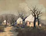Mel Brigg, Houses with Bare Trees