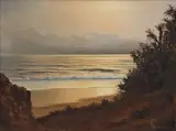 Errol Boyley, Beach Scene, oil on canvas