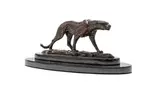 Donald Greig, Cheetah, bronze with a dark brown patina on a granite base