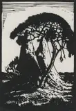 Miershope, S.W.A. (Nilant 113) by Jacobus Hendrik Pierneef, linocut on paper, sold Jul 2023